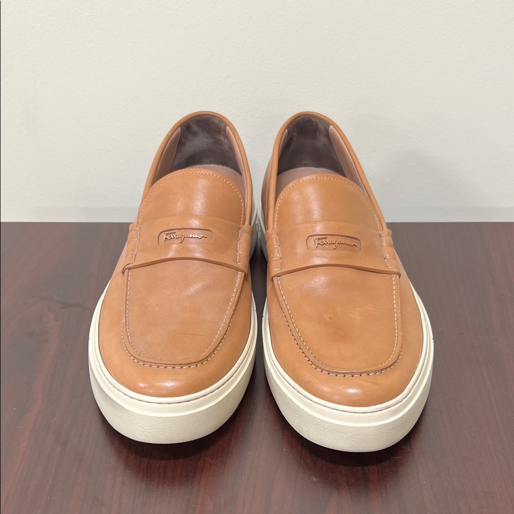 Salvatore Ferragamo Men's Tan Slip-On Loafers